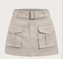 Comfortcana カーキ ミニスカート