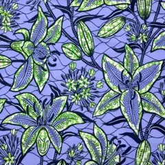 アフリカンプリント 1ヤード　薄紫 アフリカ布 ファブリック コットン 272