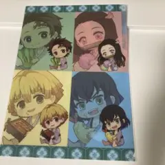 ベルハウス 鬼滅の刃 ぎゅぎゅっとクリアファイル3ポケット もぐもぐ 集合
