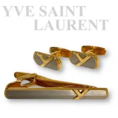 YVE SAINT LAURENT イヴ・サンローラン　カフス　ネクタイピン　金