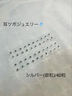 【匿名発送】【即購入◎ 】耳つぼジュエリー シルバー(銀粒) 40粒 /2シート