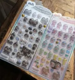 【正規品】　うるちゅるポップシール　 モンチッチ　モノクロ　レインボー