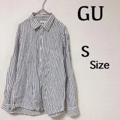 『ジーユー』（S）＊長袖＊シャツ＊ストライプ＊カジュアル＊