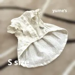 犬服♡可憐な女の子完成！刺繍生地のワンピース♡S、Mサイズ各限定1着！