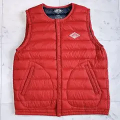 DANTON ダウンベスト クルーネック 34 レッド ダントン