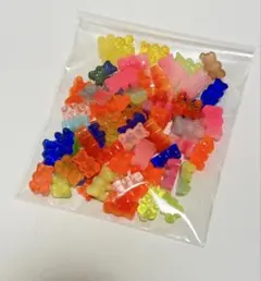 グミベア 透明 カラフル デコパーツ まとめ売り