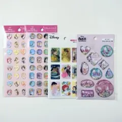 【正規品】ディズニー　ストーンシール　3Dシール　ウォーターシール　4点セット