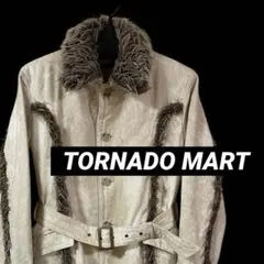 TORNADO MART フェイクファー中綿キルティングコート ベルト付 y2k