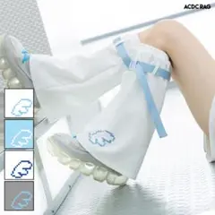 【ACDC RAG】ドットネコ　レッグウォーマー WHITE 天使界隈