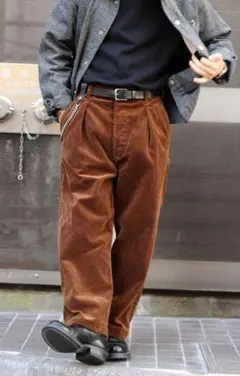 AWORK 8wel HEAVY CORDUROY WIDE SLACKS
