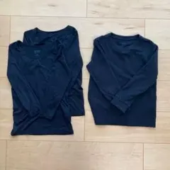 120サイズ　ユニクロ　HEATTTECH黒　長袖　3枚セット