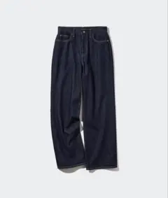 UNIQLO ユニクロ ワイドストレートジーンズ デニム パンツ ネイビー