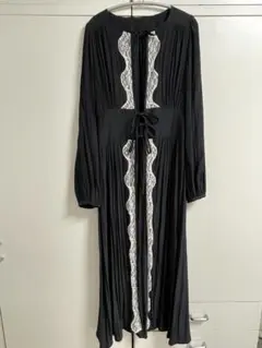 DRWCYS ドロシーズ　とろみ　レースギャザー　ロングカーディガン