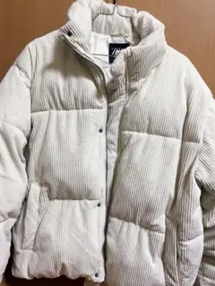 ZARA コーデュロイ ダウンジャケット クリーム色 131/14