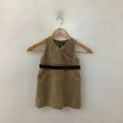 12.11◎M661◎ラルフローレン◎ツイード◎ベージュ系◎ワンピース90cm