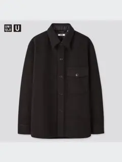 UNIQLO U フリースシャツジャケット（長袖） ブラック