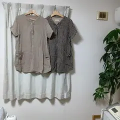 Organic Self Service 半袖チュニック　二枚のサムネイル