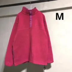 90s USA製 L.L.Bean フリース プルオーバー スナップT ピンク