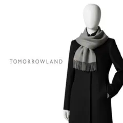 TOMORROWLAND グレー フリンジ付きマフラー