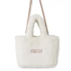 FURFUR エコファートートバッグ ホワイト×ピンク(限定カラー)