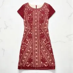 クラリースコレクション レース半袖ワンピース