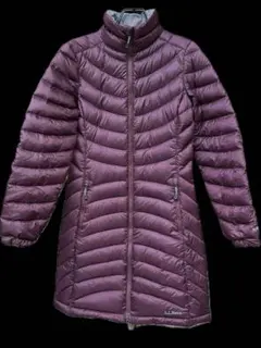 パープル ロングダウンジャケット XS　８５０FP　ウルトラライト　軽量ダウン