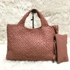 未使用級✨ FALORNI ファロルニ レザー トートバッグ　ピンクのサムネイル