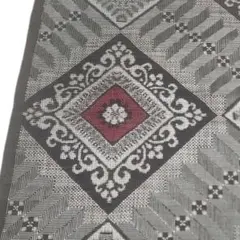 幾何学模様の布地はぎれ　大島紬　ハギレ　リメイク　92センチ×27センチ