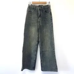SHAGGEダークブルーワイドレッグデニムパンツ　Sサイズ