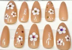 ホログラムフラワーネイルチップ