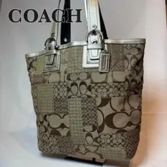 コーチ COACH トートバッグ シグネチャー パッチワーク レザー キャンバス