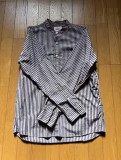 GLOBAL WORK ストライプバンドカラーシャツ Sサイズ