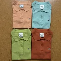 美品　ラコステ　ポロシャツ　パステルカラー　４枚　36 半袖　S レディース
