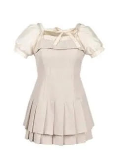 ANDMARY sophia frill set dress beige - メルカリ