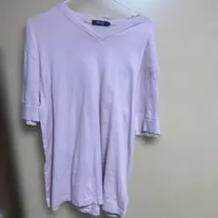 BURBERRY BLACK LABEL ピンク Vネック Tシャツ
