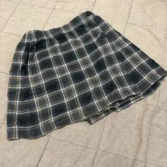 キュロット　チェックスカートパンツ