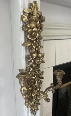 1950s前後 Syroco Wood アンティーク 壁掛け キャンドルスタンド