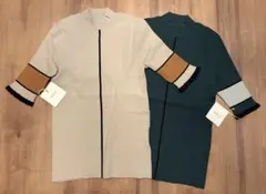 HRU （エイチアールユー）TRICOOR KNIT TOPS 2点セット