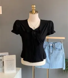 amood トップス 黒のサムネイル