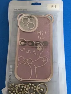 iPhone 15 /シリコンケース ハンドチェーンストラップ付