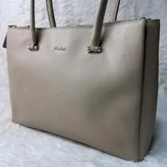 FURLA トートバッグ グレージュ レザーのサムネイル