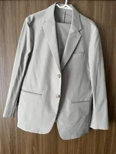 UNIQLO ベージュ テーラードジャケットとスラックスセット