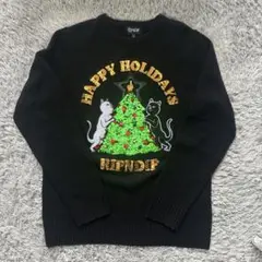 RIPNDIP 猫 クリスマスツリーセーター M ripndipのサムネイル