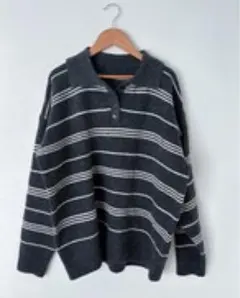 【新品】ポロボーダーニット