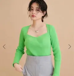 チュールトップス ニット