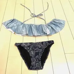 美品LAETITIA オフショルフリルビキニ、レディース水着
