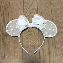 ディズニー ミニーカチューシャ グレー