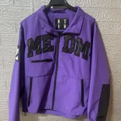 紫色 ロゴ入り ナイロンジャケット