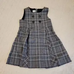 ファミリア ワンピース スカート 100cm チェック柄 ノースリーブ