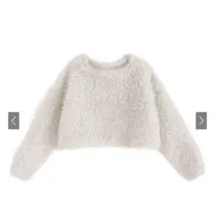 フェザーショート丈ニットトップス[an1445]